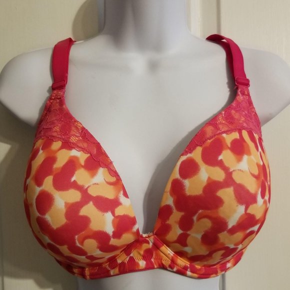 Dream Fit Pink/Yellow Padded Bra Sz 42D - Picture 1 of 4